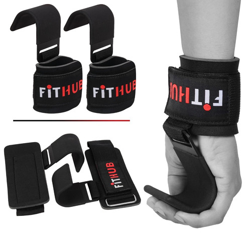 Gym strap hand grip - hook, bar