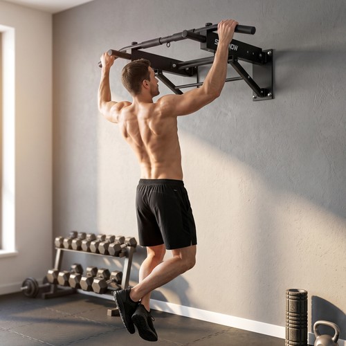Pull bar wall mounted chin - up,